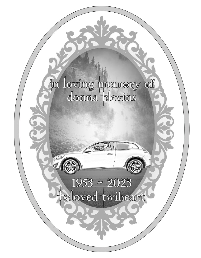 In memory of donna blevins fundraiser decal sticker