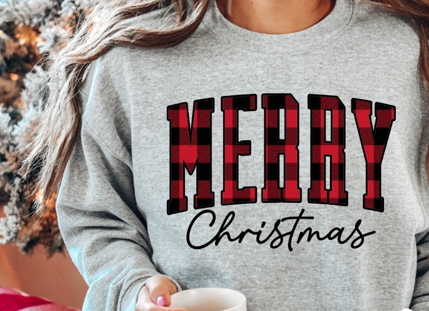 Red Plaid Merry Christmas