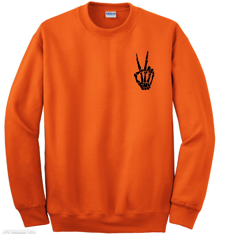 Skelly Hand Pullover orange