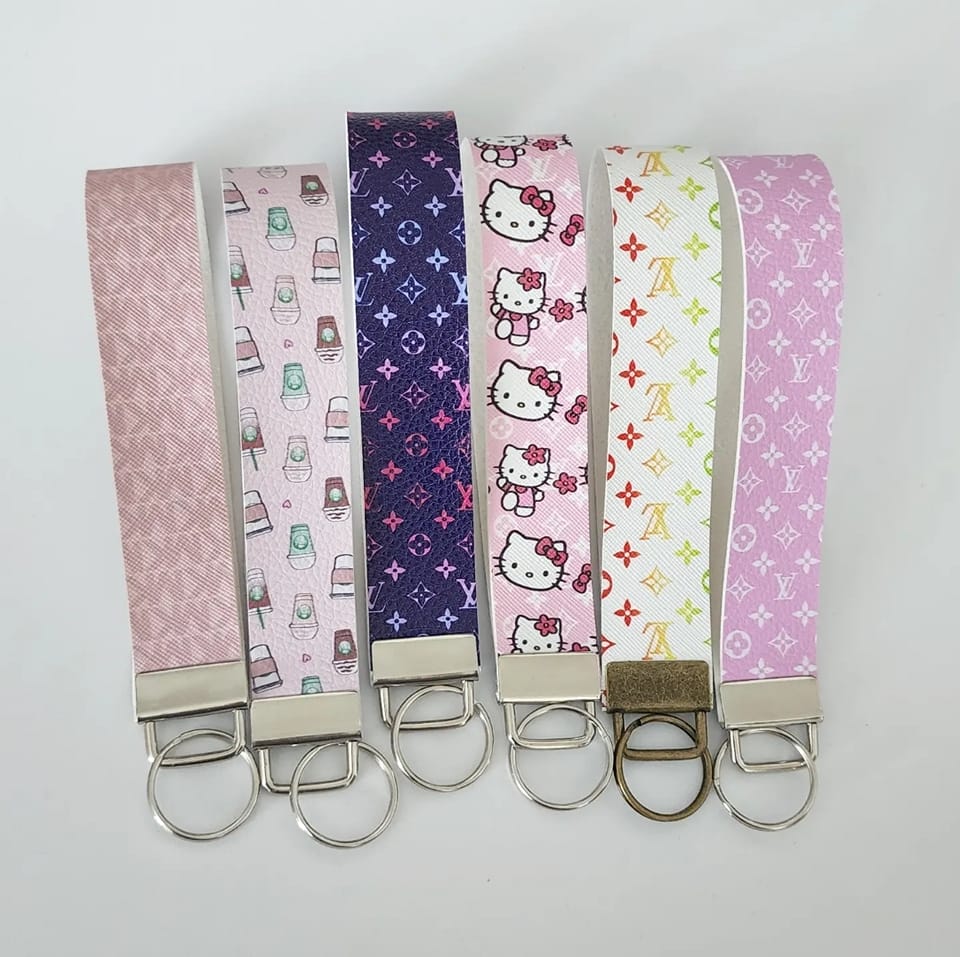Faux Leather Keychains