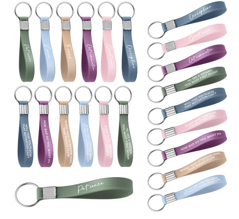 Motivational Silicone Keychains