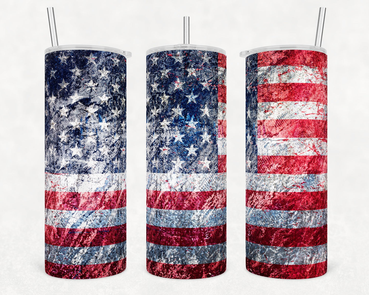 American Flag Tumbler