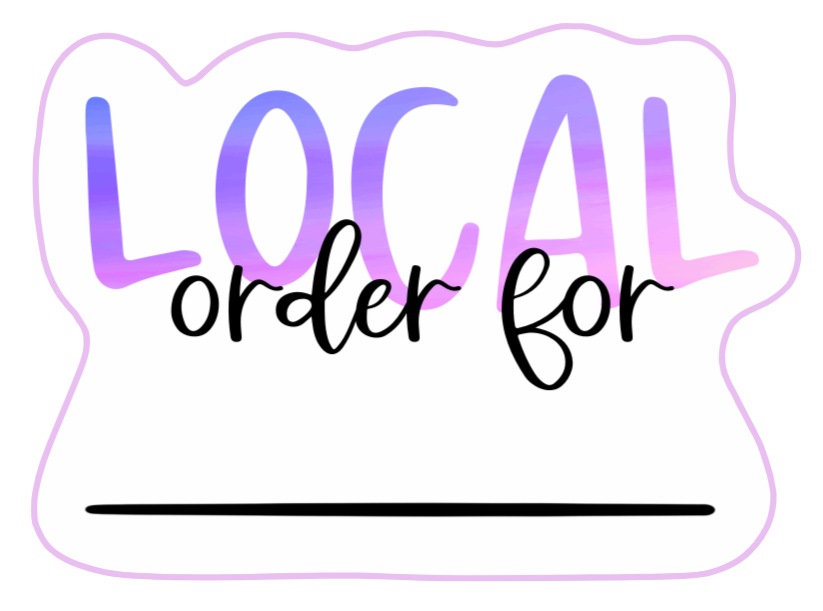 Purple Ombre Local pickup for: stickers