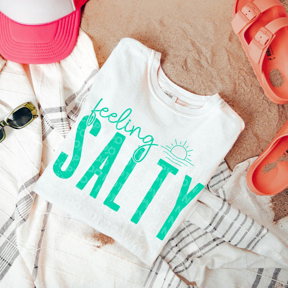 Feeling Salty- Teal Font
