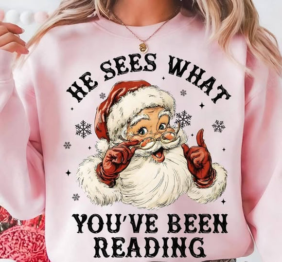 He Sees what you've been reading (black font)