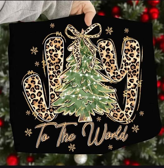 Joy to the world leopard print