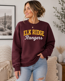 Elk Ridge Rangers 2- Maroon Crewneck