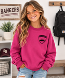 Elk Ridge Shield Crewneck Sweatshirt- Sangria Pink