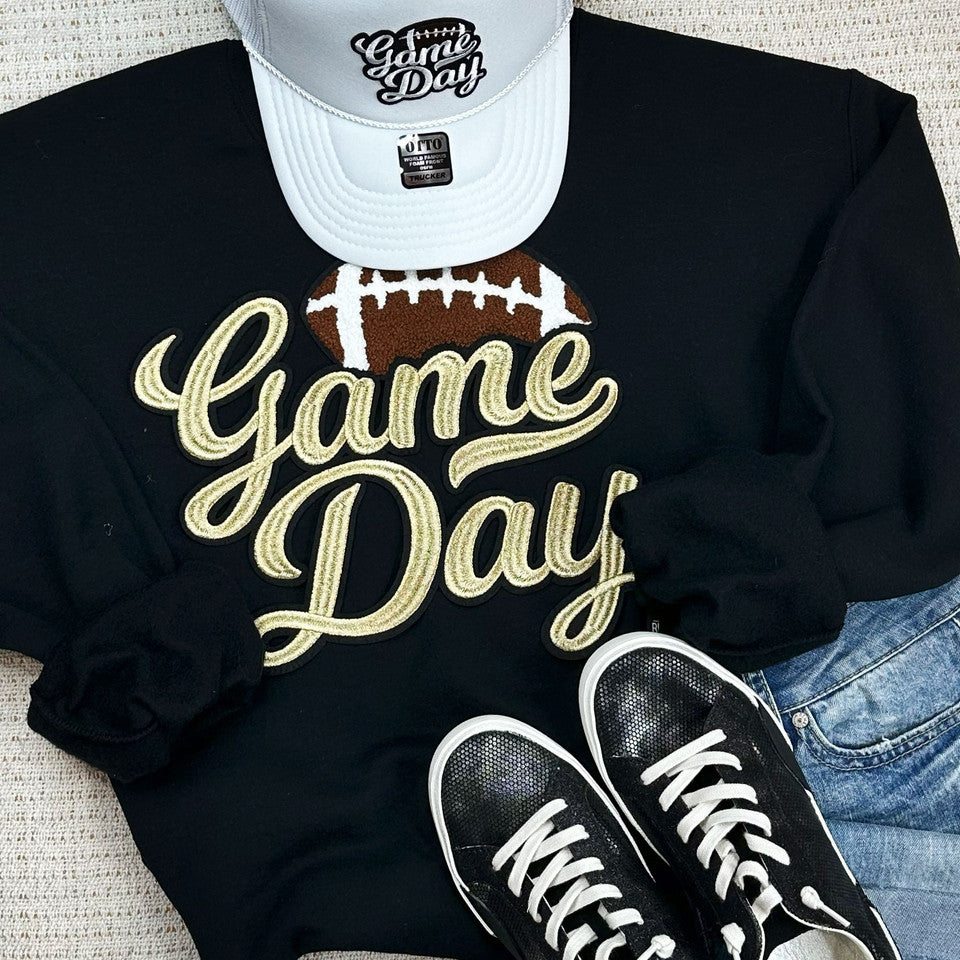 Game Day Gold Football Chenille