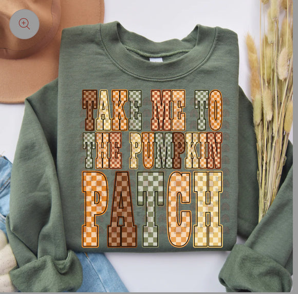 Checkered pumpkin patch