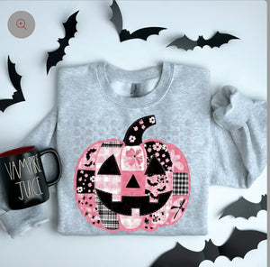 Pink Patchwork Pumpkin