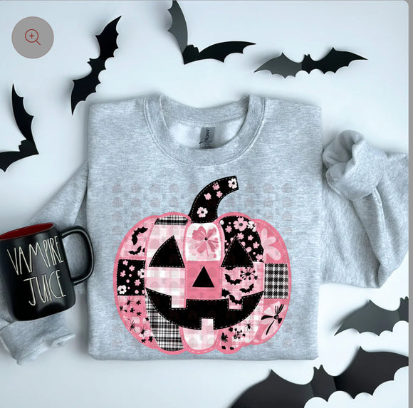 Pink Patchwork Pumpkin