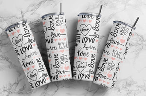 LOVE love LOVE tumbler