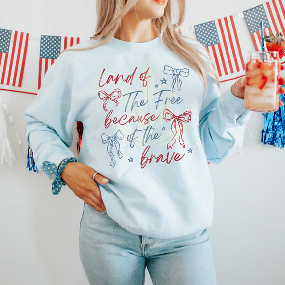 Land of the Free- Red & Blue Font