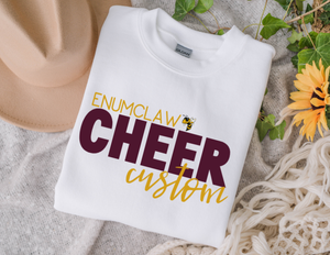 Enumclaw Cheer White- CUSTOM name added
