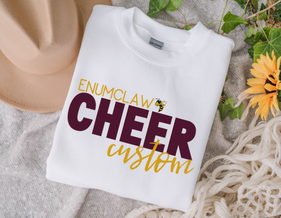 Enumclaw Cheer White- CUSTOM name added
