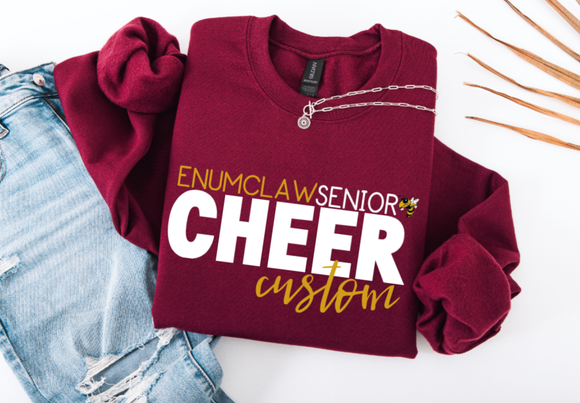 Enumclaw Senior Cheer Maroon- CUSTOM name added