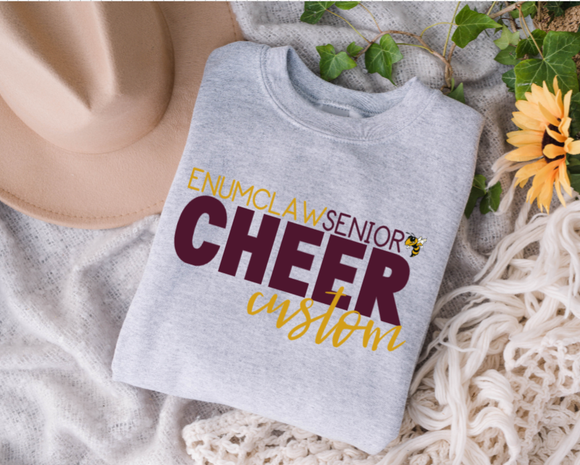 Enumclaw Senior Cheer Gray- CUSTOM name added