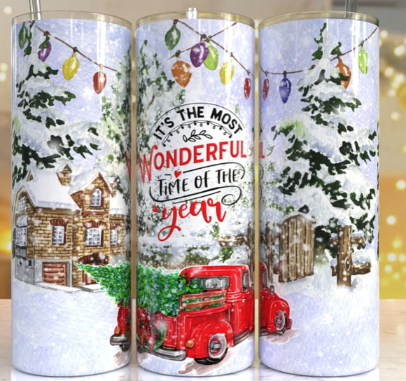 Most wonderful time of the year tumbler