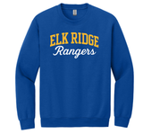 Elk Ridge Rangers Cursive- Royal Crewneck