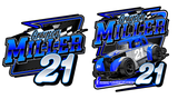 Grayson "Millertime" Racing Weatherproof Decal Stickers