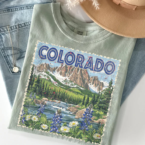 Vintage Stamp States-Colorado