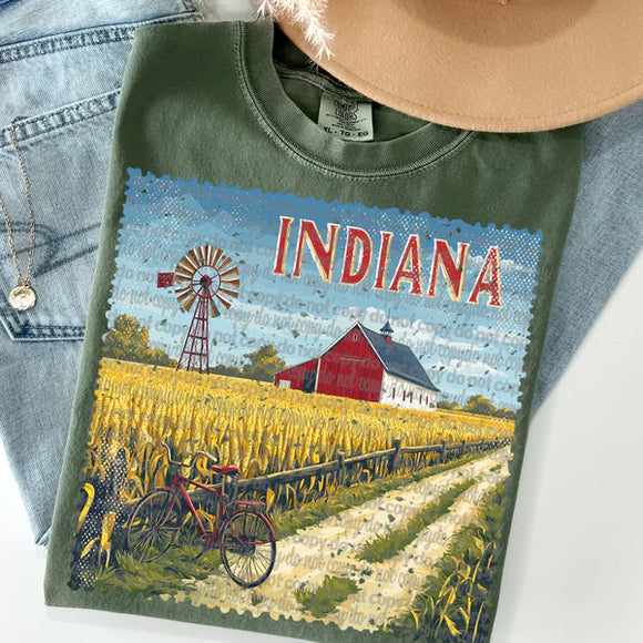 Vintage Stamp States- Indiana