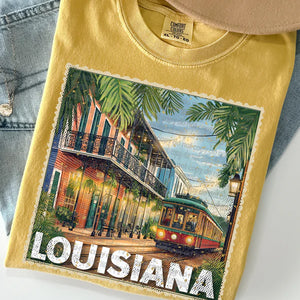 Vintage Stamp States- Louisiana