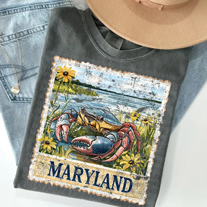 Vintage Stamp States- Maryland
