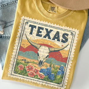 Vintage Stamp States- Texas
