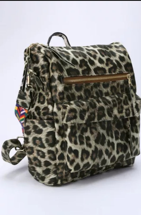 Leopard Casual Versatile backpack