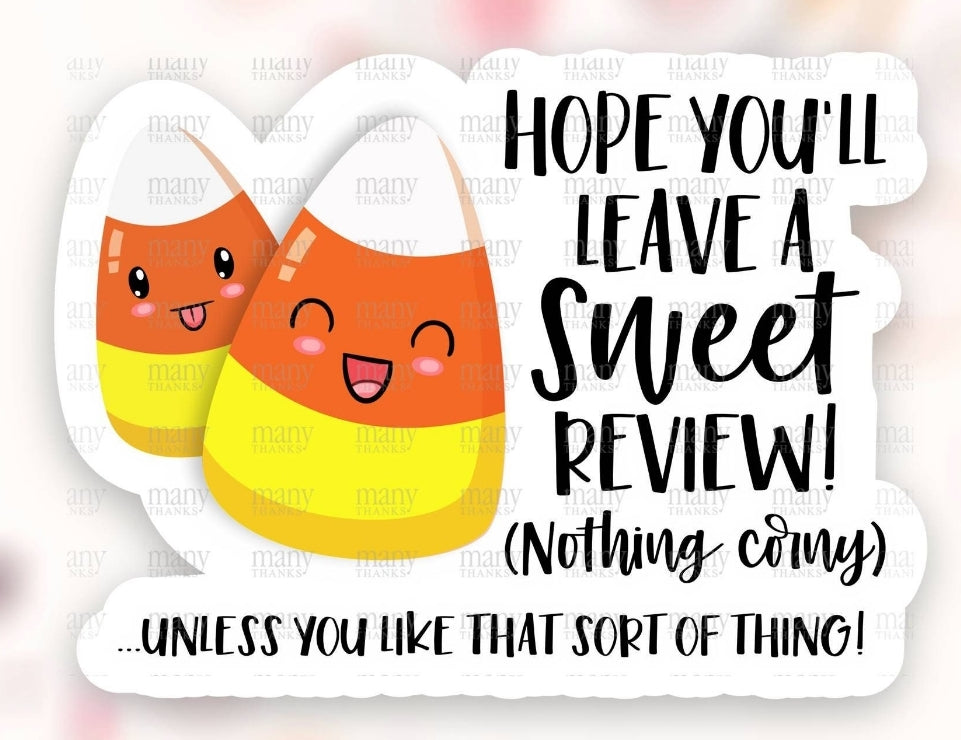 Hope you leave a sweet review Sticker Sheet
