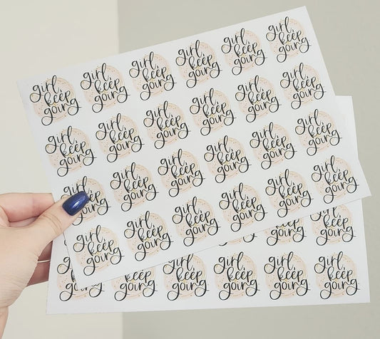 Girl keep going Sticker Sheet