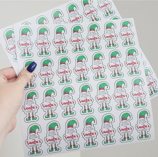 Special delivery from Santa's workshop Sticker Sheet